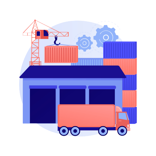 Warehouse truck filling Illustration